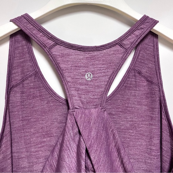 Lululemon Essential Tank Top SZ 6 Heathered Vintage Plum Womens Workout Gym Yoga - Picture 4 of 10
